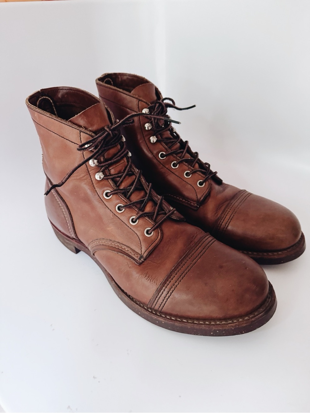 Red Wing 8111 Iron Ranger Boots Men’s 11D Amber Harness USA